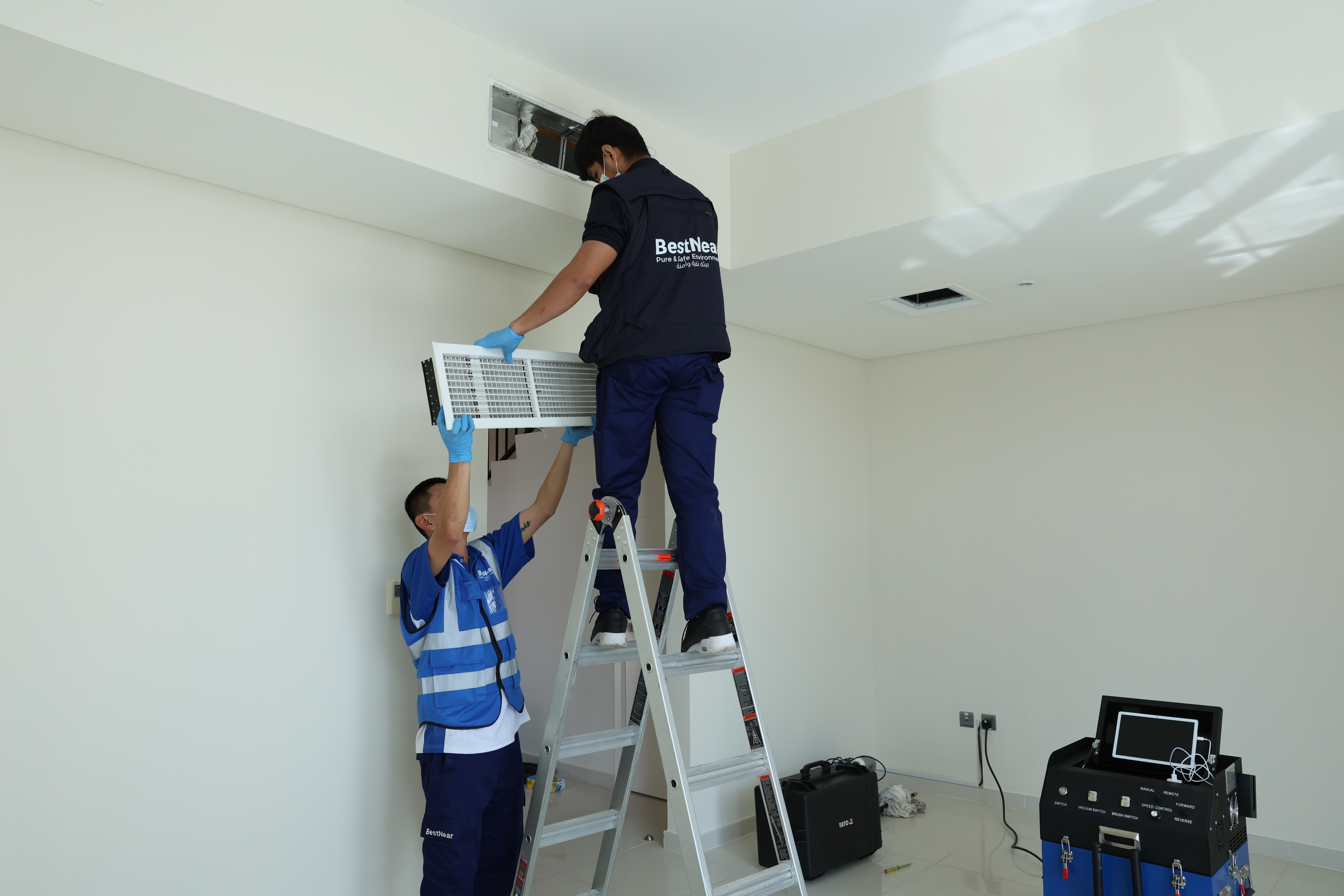 Air conditioning duct cleaning