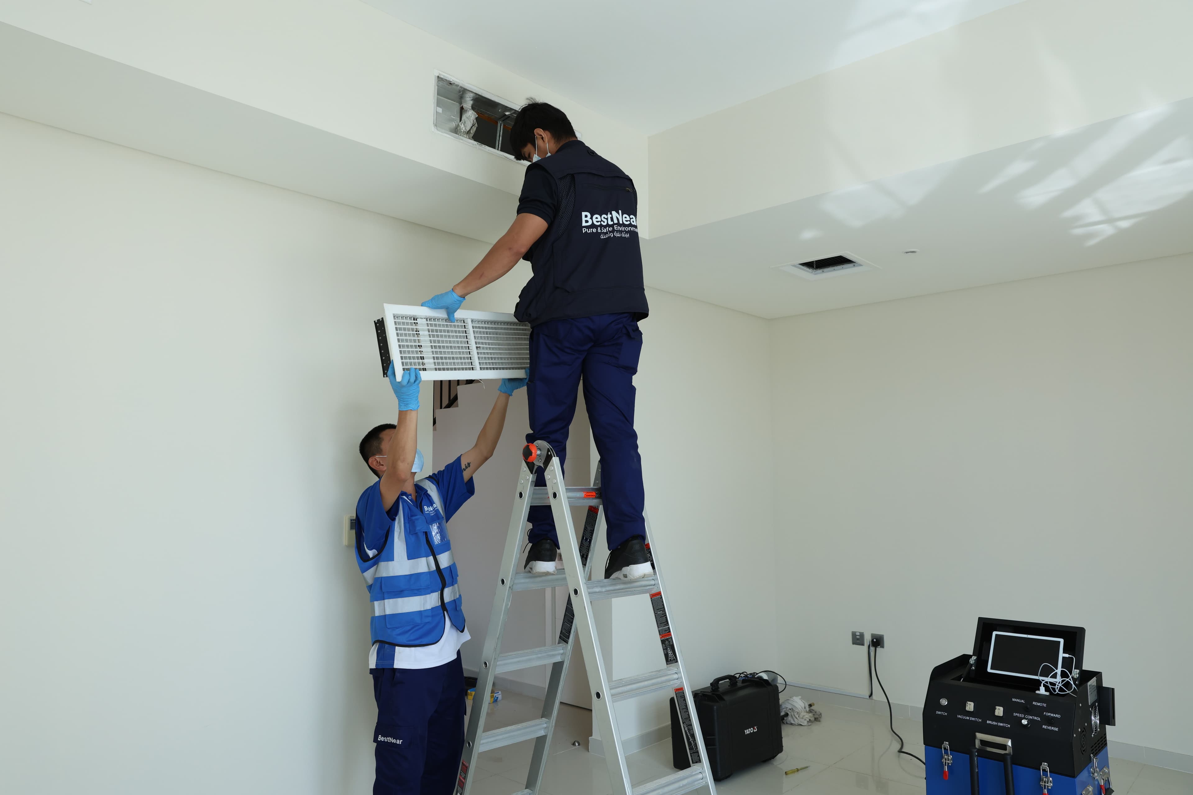 Air conditioning duct cleaning